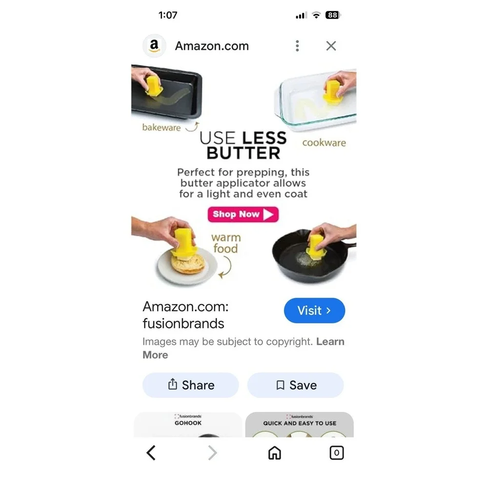 FusionBrands ButterEasy Butter Spreader and Butter Stick Holder
